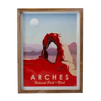 Raz Imports 18" Red and Brown Arches National Park Wall Art