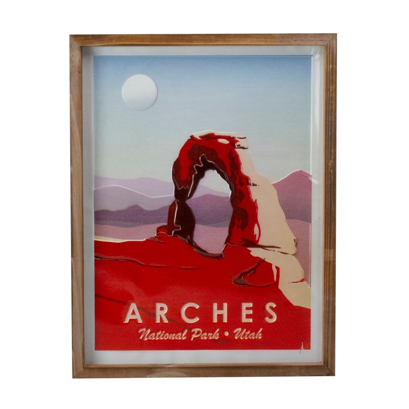 Raz Imports 18" Red and Brown Arches National Park Wall Art, 1 of 5