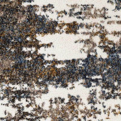 cream, mustard, gray, lightblue, darkblue, darkbrown