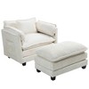 JUJABU Oversized Indoor Boucle Single Sofa with Portable Ottoman, Double Deep Cushions & Thick Wrapped Armrests - 2 of 4