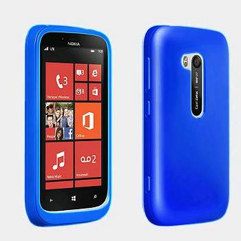 Verizon Wireless High Gloss Silicone Cover for Nokia Lumia 822 - Blue