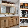 BAOURE 20.08" Black Bathroom Vanity Light Fixture, Rustic Wall Sconces with Glass Shade,Vanity Lighting Fixtures Over Mirror for Living Room Hallway - 4 of 4