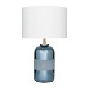 Modern Ceramic Table Lamp Blue - Olivia & May: No Assembly, Cotton Shade, Ceramic Body, Toggle Switch - image 2 of 4