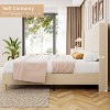 Bed Frame Upholstered Platform Bed with Wing Side/Wooden Slat Support/Velvet Headboard/Mattress Foundation/No Box Spring Needed - 4 of 4