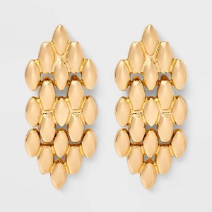 Watchband Chain Drop Earrings - A New Day™ Gold - 1 of 3