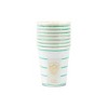 Daydream Society - Clover Frenchie Striped 9 oz Cups - Pack of 8 Paper Plates - 2 of 2
