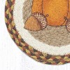 Earth Rugs 10 Inch Round Jute Trivet with Pumpkin Acorn Motifs - 2 of 3