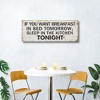 Cheung's Mia If You Want Breakfast Wooden Wall Sign - 2 of 4