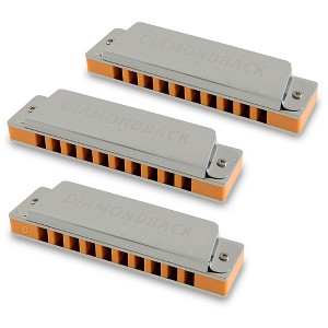 Silver Creek Diamondback Harmonica 3 Pack - Keys A, C and G - 1 of 4