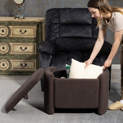 Vynxaria Mid Century Modern Accent Chair ¨C Stylish Upholstered Lounge Chair with Storage