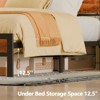 RGB LED Strip Platforrm Bed Frames with Headboard Metal, Storage Shelves & Underbed, Niose Free, No Box Spring Needed - 3 of 4