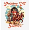 "Parking Lot Pioneer" Old West Wagon Football Cowboy Adult Long Sleeve Hoodie - 2 of 2