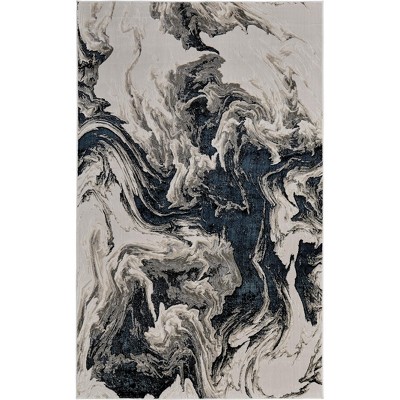 Micah Modern Abstract Ivory/Black/Taupe Area Rug