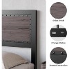 Bed Frame with Headboard and Footboard, Metal Platform Bed with Charging Outlet, Heavy Duty Steel Slats Support, No Box Spring Needed & Easy Assembly - 3 of 4