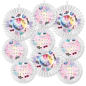 Big Dot of Happiness In My Party Era - Celebrity Concert Party Tissue Hanging Decoration Kit - Paper Fans - Set of 9 - 1 of 4