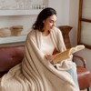 Aoibox Soft Fleece Throw Blanket for Couch, Super Soft Velvet Plush Bed Blanket, Fuzzy Cozy and Warm for All Seasons, Camel - 4 of 4