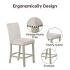 5-Piece Counter Height Dining Table Set for 4, Farmhouse Rustic Kitchen Set with Chairs and Stools -Morden Fort - 4 of 4