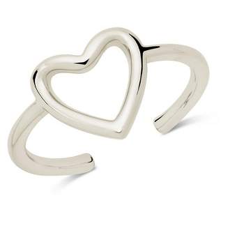SHINE by Sterling Forever Sterling Silver Open Heart Ring - Silver