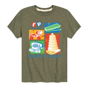 Boys' - Fisher Price - Fisher Price 60S Toys Grid Short Sleeve Graphic T-Shirt - 1 of 4