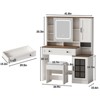 Makeup Vanity Table with 3 Lighting Modes, Charging Station & Visual Cabinet - 2 of 4