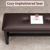 63" Extendable Dining Room Table Set With 2 Upholstered Benches for 4-6, 3 Piece Large Rectangle Kitchen Table Set With Metal Frame for Home - 4 of 4