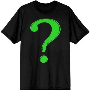 Batman Riddler Logo Men's Black T-shirt - 1 of 2