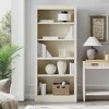 JAHRSTIM Halston Standard Bookcase, Adjustable Storage Open Display Shelving Unit for Home and Office Space, 31.49”L x 13.77”W x 72.8”H, Cream - 4 of 4