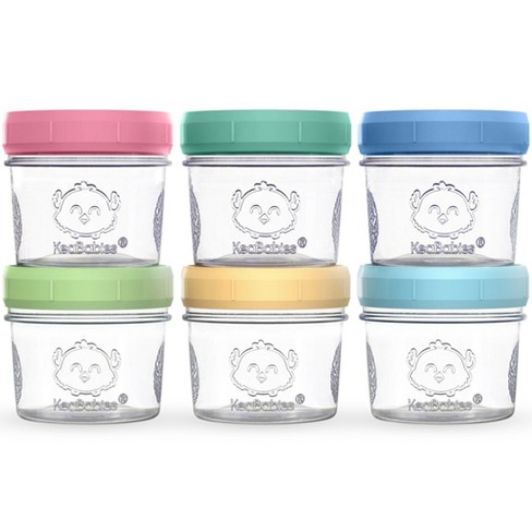 6pk Prep Baby Food Storage Containers, 4 Oz Leak-proof, Bpa Free Glass Baby  Food Jars For Feeding (nord) : Target