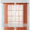 HLC.ME Sheer Voile Transparent Window Treatment Rod Pocket Curtain Panels - Set of 2 - 2 of 4