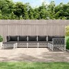 vidaXL - 8 Piece Patio Lounge Set with Cushions, Flexible Modular Design, Powder-Coated Steel Frame, Woven Fabric, Comfortable Seat Experience, White - 2 of 4