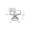 PAGED Set of 2 Patio Dining Chairs,Modern Outdoor Dining Chairs with Sunbrella Fabric Cushions,Aluminum Chairs for Suitable for Patio,Garden,Gray - 3 of 4