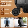 Romswi 5 Piece Carry-On Luggage Set, 20" 24" 28" Lightweight Suitcase with TSA Lock, Cup Holder, and Duffel Bag – Spinner Wheels Travel Black Luggage - 4 of 4