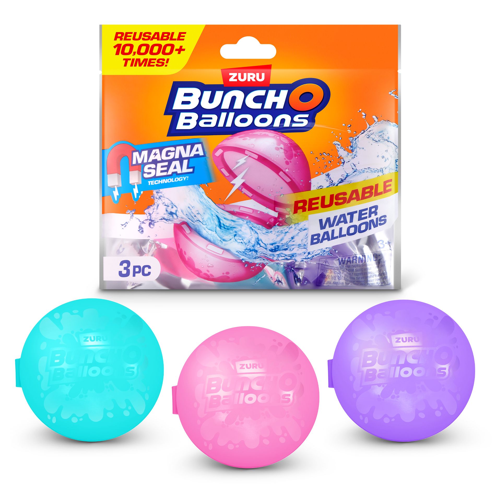 Bunch O Balloons Reusable Water Balloons Toys 3pc