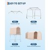 Coucheta Heavy-Duty Portable Outdoor Storage Shed with Roll-Up Door & Vent, 240g Waterproof PE Tarp & UV Protection, Carport Storage Shelter - 4 of 4
