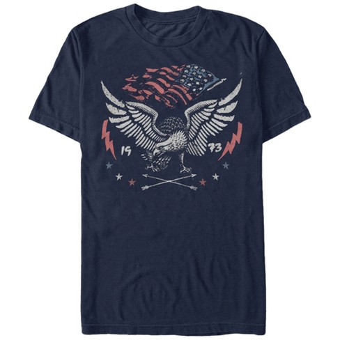 Men's Lost Gods Fourth Of July American Flag Eagle 1973 T-shirt - Navy ...