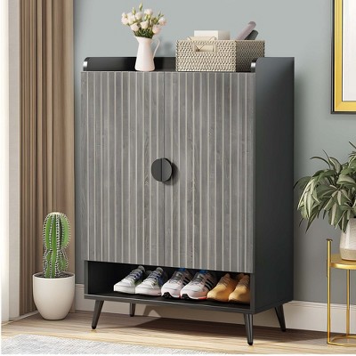 UbMelt  29.53 Inch Shoe Cabinet,Modern Shoe Storage Cabinet Organizer with 2 Doors and Adjustable Shelves for Entryway,Hallway,Closet