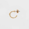 Oval Drop Earring Set 3pc - A New Day™ Gold: Nickel-Free Metal, Post Closure, Includes Hoop & Stud Styles - 2 of 2