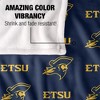 East Tennessee State University Logo Pattern Silky 50x60 Blanket, 1 Sided 50x60 - 4 of 4