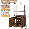 Homhougo Cat Litter Box Enclosure with Shelf Storage, Enclosed Litter Box - Large Cat House Furniture with Ventilation Holes - 2 of 4