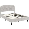 Yaheetech Upholstered Bed Frame with Button-Tufted Headboard - 2 of 4