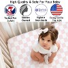Sweet Jojo Designs Girl Baby Fitted Crib Sheet Gingham Checkered Plaid Pink and White - 3 of 4