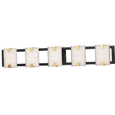 Maxim Lighting Radiant 5 - Light Vanity in  Black/Gold Leaf
