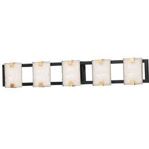 Maxim Lighting Radiant 5 - Light Vanity in  Black/Gold Leaf - 1 of 4