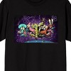 Spongebob Squarepants Scream Faces, Sponge, Patrick, Mr. Crab, Squidward, Gary, on Black Short Sleeve Adult T-Shirt - 2 of 4