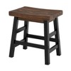 Alaterre Furniture 20" Counter Height Barstool Hardwood Brown : Solid Square Backless, Fixed Seat - 3 of 4