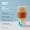 Host FREEZE Beer Glasses, Frozen Brew Mugs, Freezable Pint Glass Set, Insulated Beer Glass, Double Walled Insulated, 16oz, Set of 2, Burnt Orange - 2 of 4