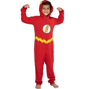 DC Comics Big Boy's The Flash Superhero Costume Pajama Union Suit (L/XL) Red