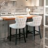 NicBex Set of 4 Bar Stools for Kitchen Island,Modern Velvet Counter Bar Stools with Wooden Legs,Bar Chairs for Dining Rooms,Kitchens Islands - image 2 of 4