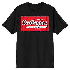 Dr. Pepper Drink Dr. Pepper Good for Life Men's Black Graphic Tee - 1 of 1
