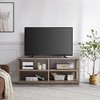 55 Inch Antiqued Gray Oak TV Stand - Henn&Hart - 4 of 4